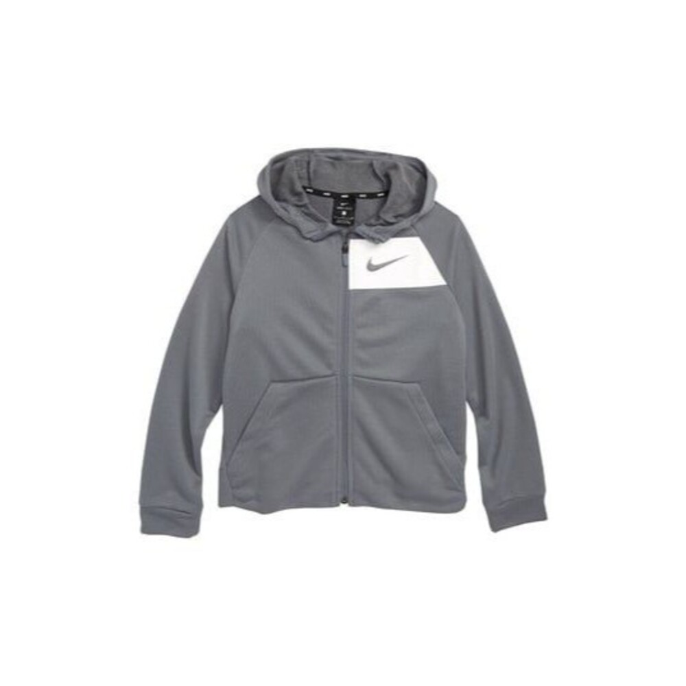 NEW Nike Big Boys Logo Print Zip-up Hoodie Medium Log Colorblock